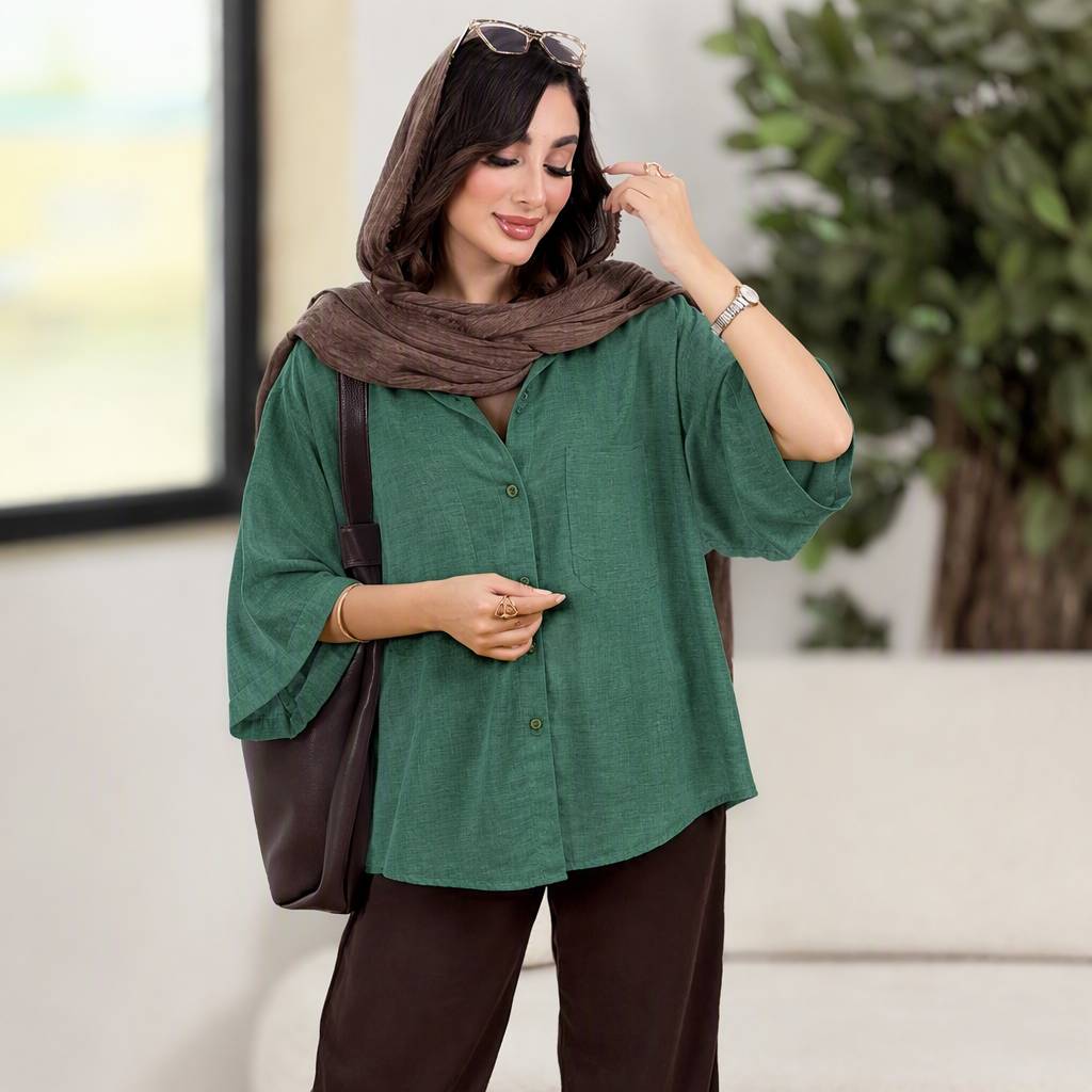 شومیز مانتویی سارا ❤️🎀کد 22415 کلار