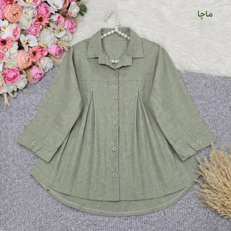 مانتو شانتون دو پیله 🌿با رنگ بندی و کیفیت عالی ✅ساری21671