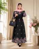 پیراهن بلند یقه چین گلشیفته🥰♥🌹کد 468 حدیث