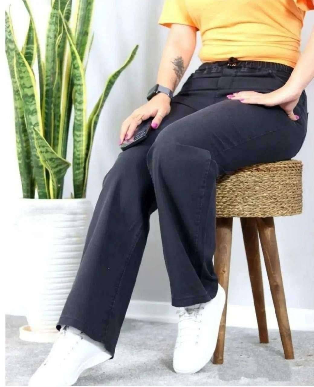 شلوار بگ جین کاغذی 🫀🎀کد511 شانی
