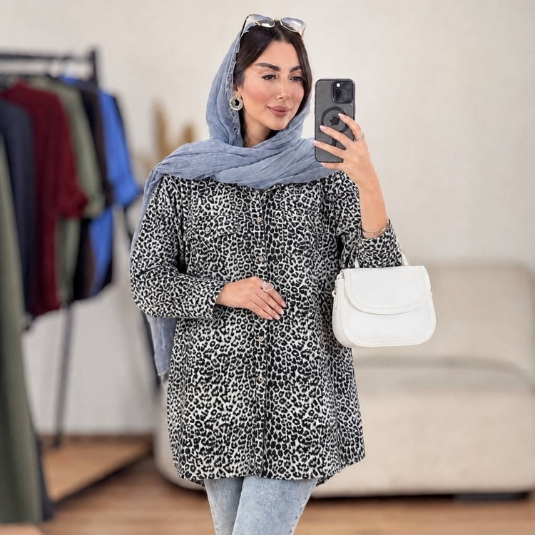 شومیز پلنگی تمنا 🫀🎀کد22523 کلار