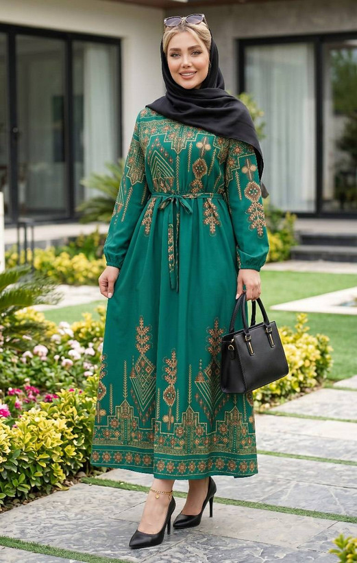 پیراهن ماکسی کتیبه بوگاتی اعلا تنخور عالی وشیک در رنگ بندی زیبا 🌈 😍 کد ۳۱۵۸ دلتا