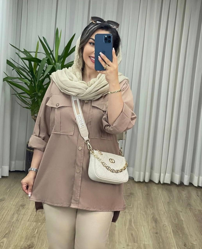 مانتو لنین دو جیب ستاره🥰✨کد 21665 سارین