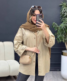 مانتو دو جیب پیله 🌿با کیفیت عالی✅ساری10241