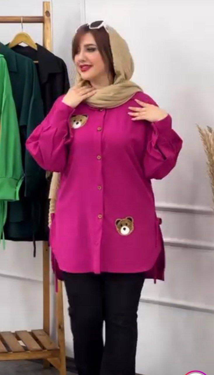 شومیز استیکر خرس داکرون با کیفیت 🎀💞🌈۱۷۹۸۹ نفیس