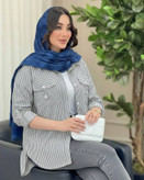 جیب صلیبی نخی راه راه 💞🌈🎀۷۳۴۴ نفیس🎀🌈💞