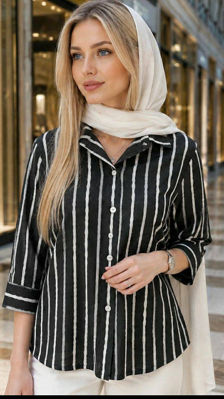 شومیز طهورا نیو 🫀🥰کد 15603 ترمه