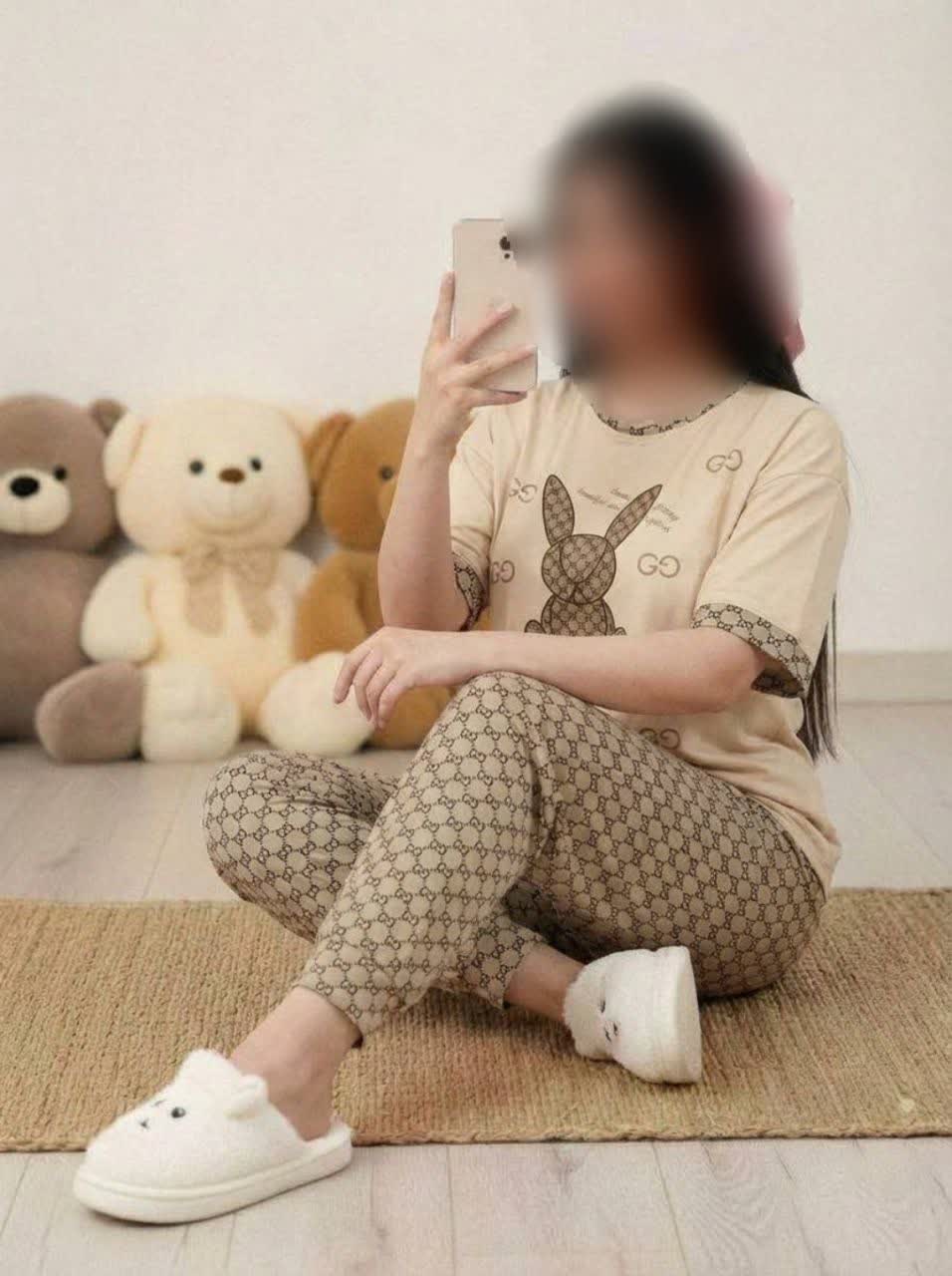 تیشرت شلوار خرگوش 🐰❤️کد 15401 ماه