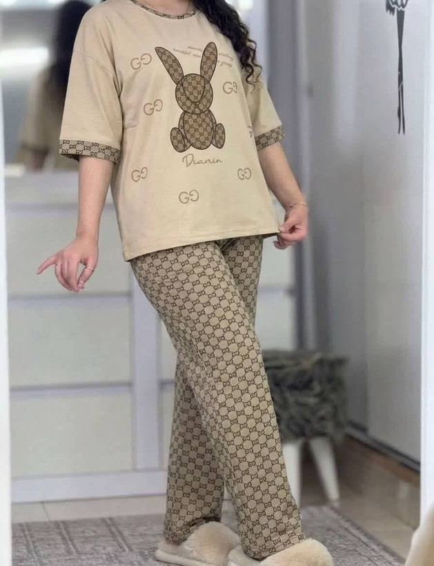 تیشرت شلوار خرگوش 🐰❤️کد 15401 ماه