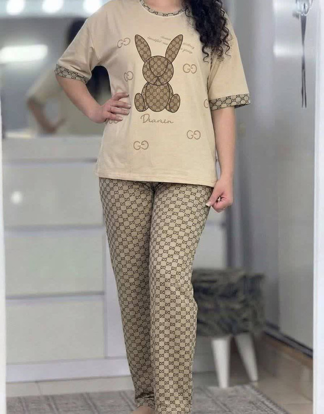 تیشرت شلوار خرگوش 🐰❤️کد 15401 ماه