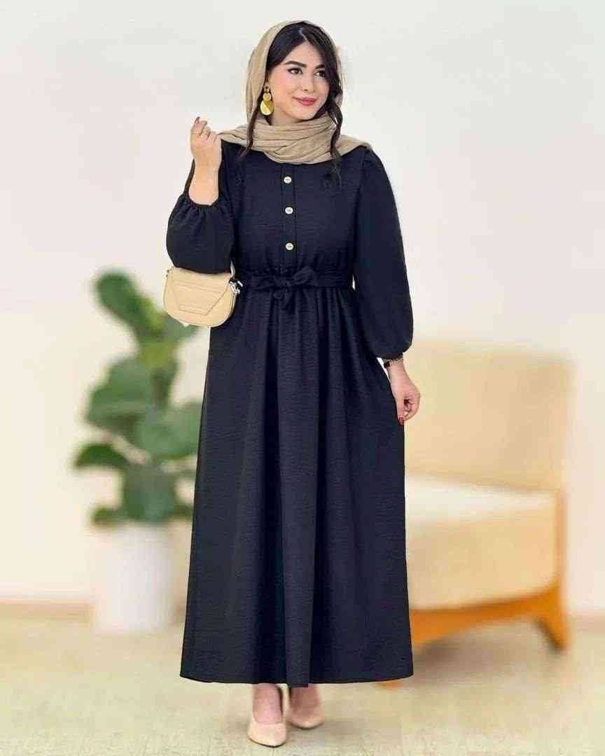 پیراهن بلند ساغر🌈 با پارچه شانتون با کیفیت و رنگ بندی ✅والی16218
