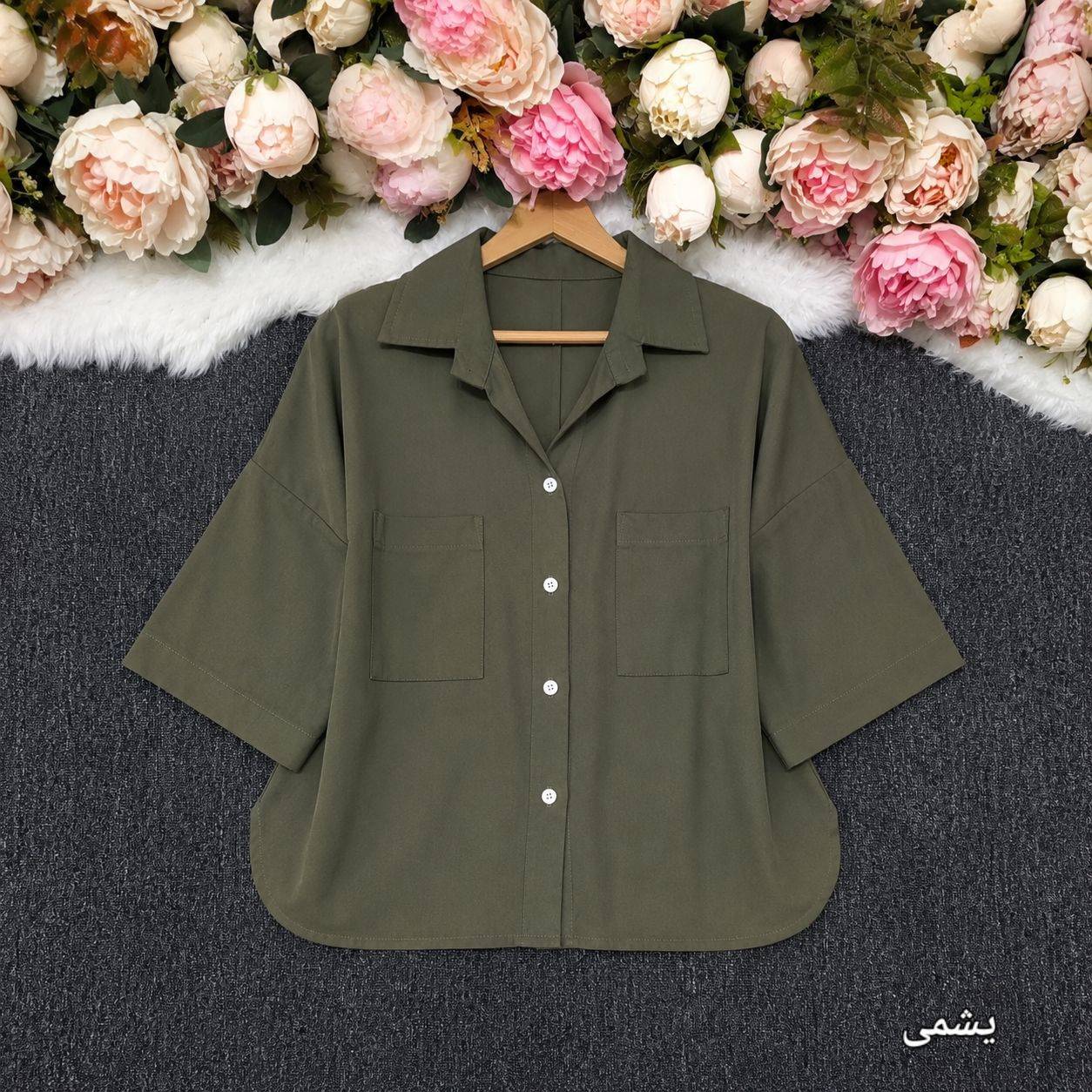شومیز مانتویی ترانه با کیفیت پارچه عالی😍♥کد 22635 آرات