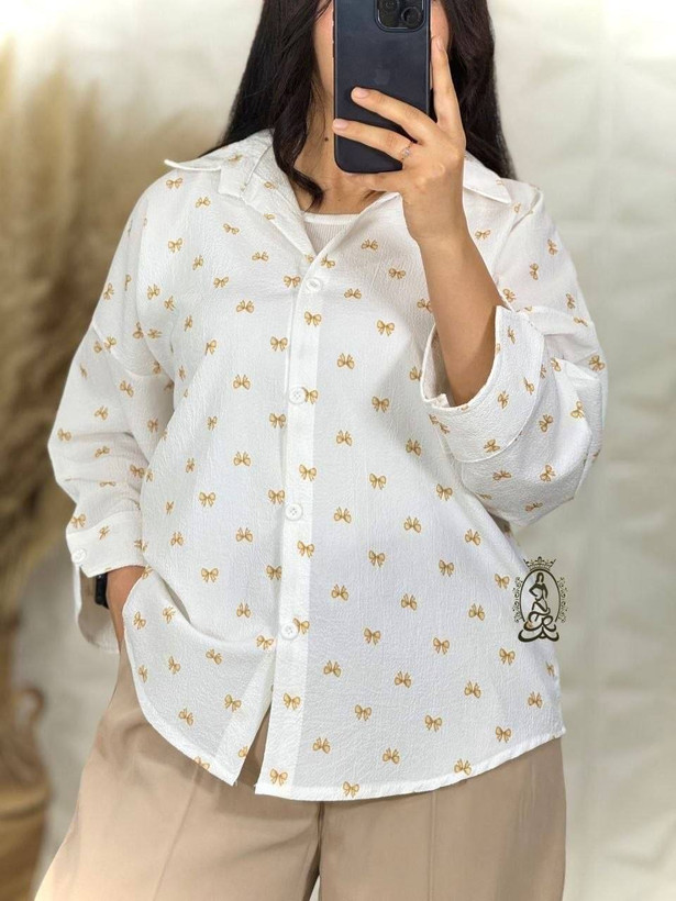 شومیز جذاب پاپیون 🎀❤️شهرزاد
