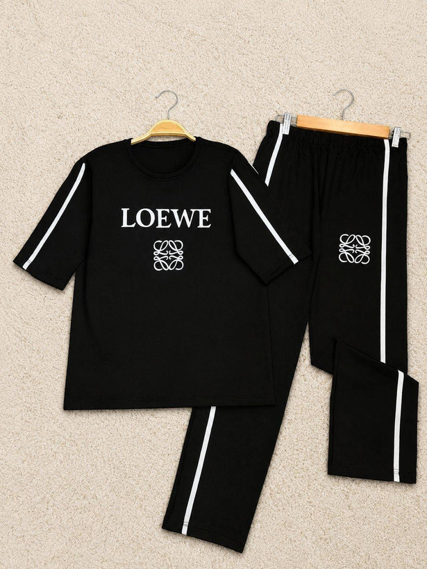 ست تیشرت و شلوار loewe🌈با رنگبندی و کیفیت عالی ✅ شایسته۲۶۵۱