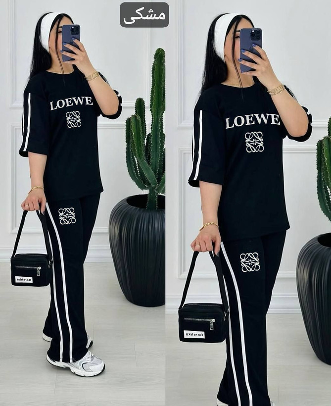 ست تیشرت و شلوار loewe🌈با رنگبندی و کیفیت عالی ✅ شایسته۲۶۵۱