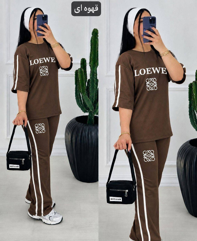 ست تیشرت و شلوار loewe🌈با رنگبندی و کیفیت عالی ✅ شایسته۲۶۵۱