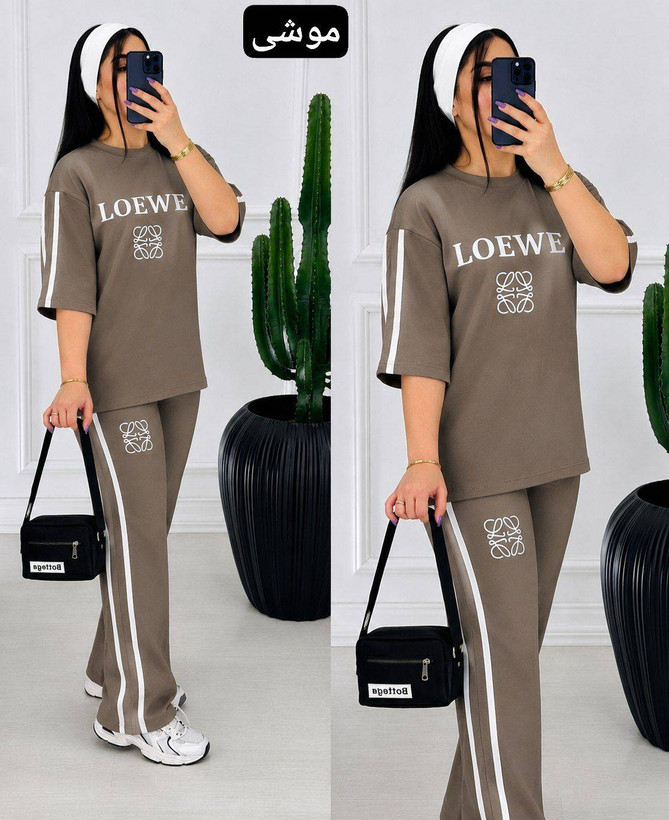 ست تیشرت و شلوار loewe🌈با رنگبندی و کیفیت عالی ✅ شایسته۲۶۵۱