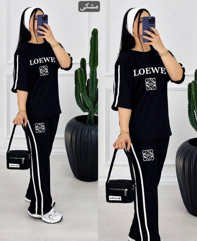 ست تیشرت و شلوار loewe🌈با رنگبندی و کیفیت عالی ✅ شایسته۲۶۵۱