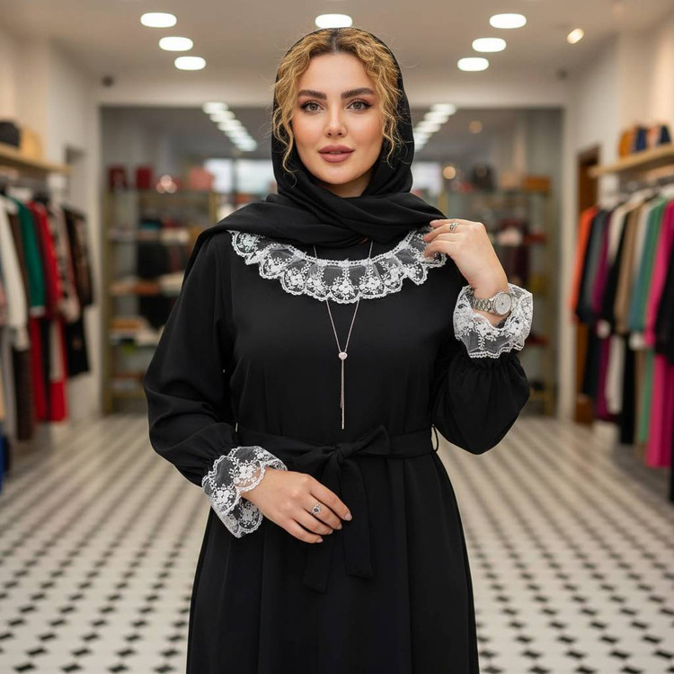 پیراهن عبایی محبوبه 🌈 با کیفیت عالی ✅والی16663