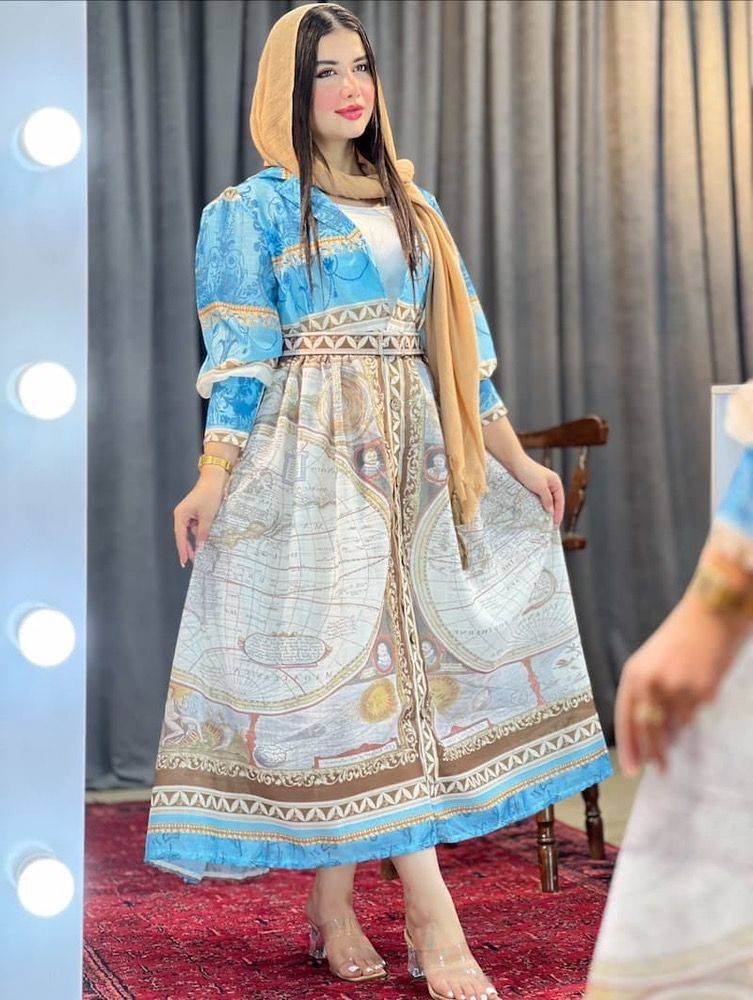پیراهن طرح ترک سمین✅ با کیفیت بسیار عالی✅ ساری22698