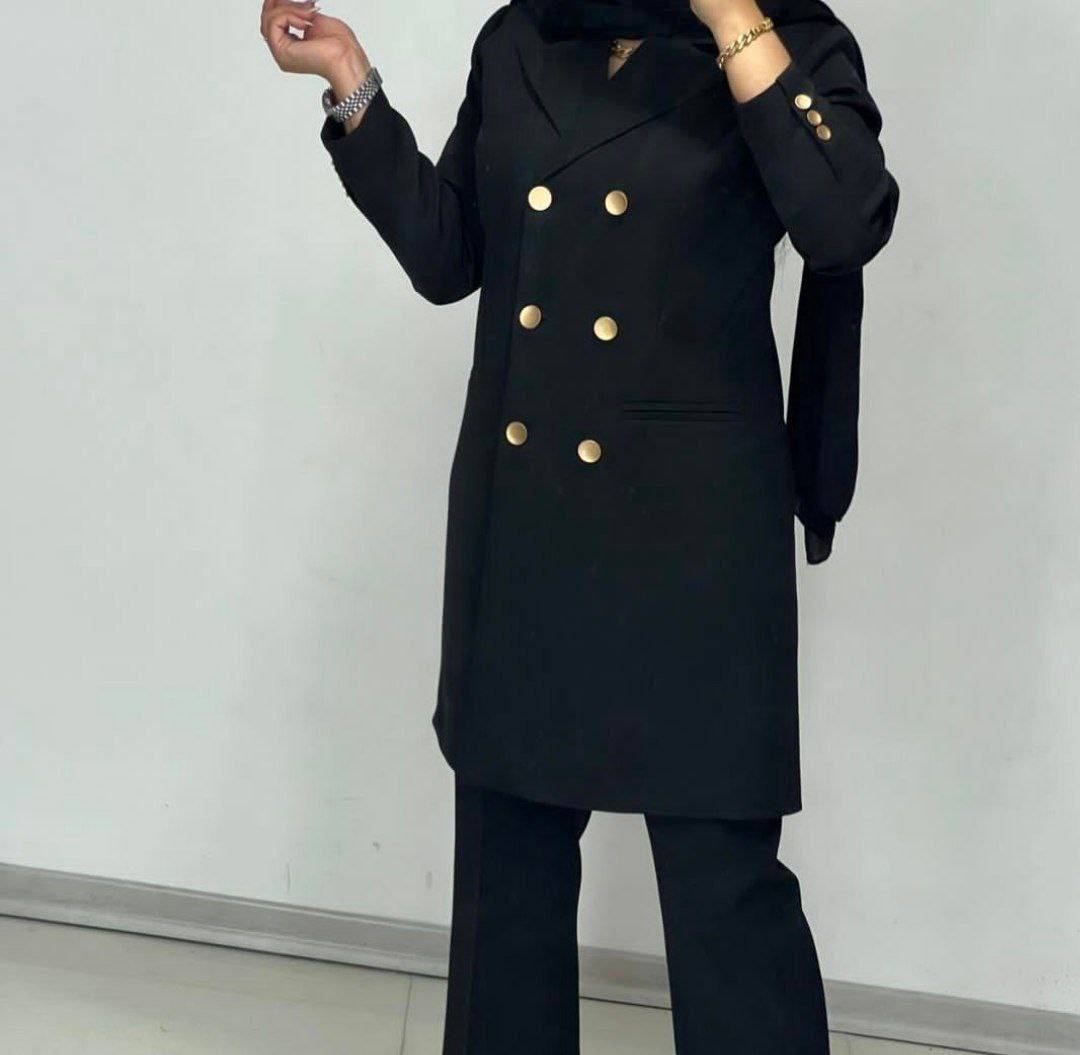مانتو شلوار اداری مزونی دوز الماس ❤️🥰کد745 آدراپانا