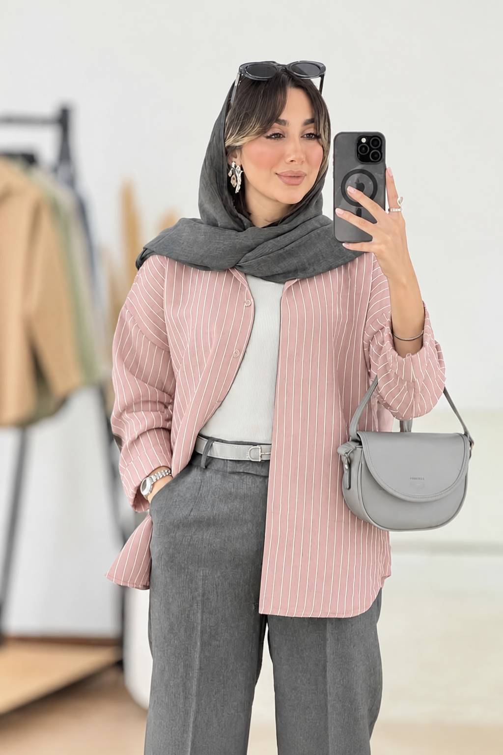 شومیز مانتویی تینا با جنس پری🥰♥کد 13607 طاها