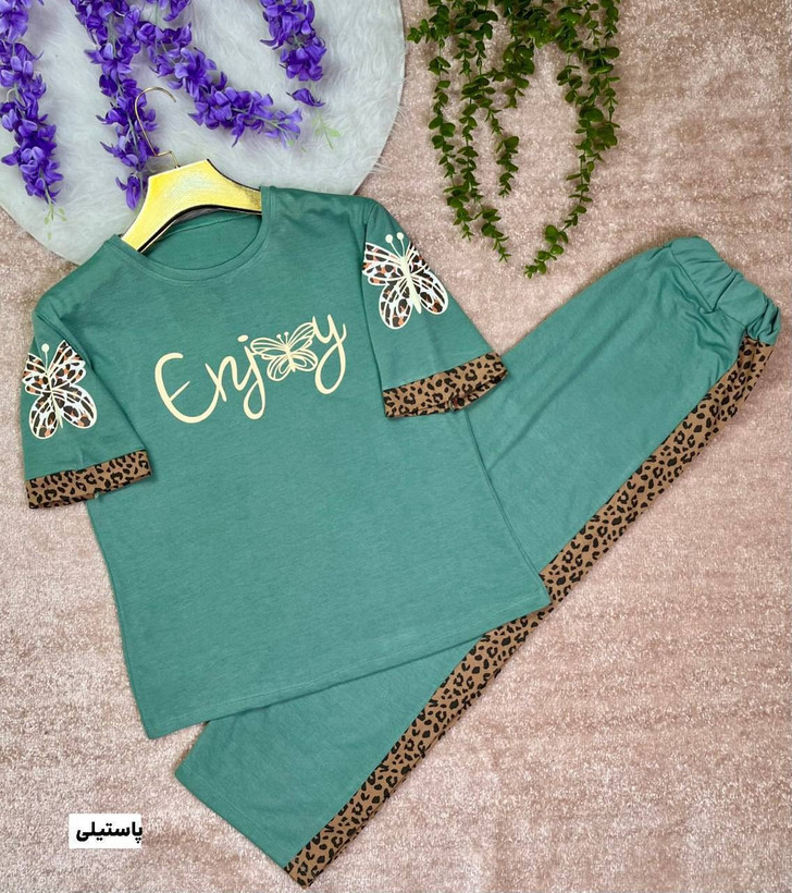 تیشرت شلوار پروانه 🦋🎀کد19565 ماه