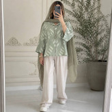 شومیز مانتویی مهر آرا 🥰❤️کد464 شانی