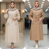 مانتو گلدوزی نهال 🌿 با رنگ بندی و کیفیت عالی ✅والی4654