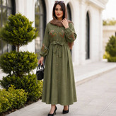 پیراهن گلدوزی نگار🌿 با رنگبندی و کیفیت عالی ✅والی19460
