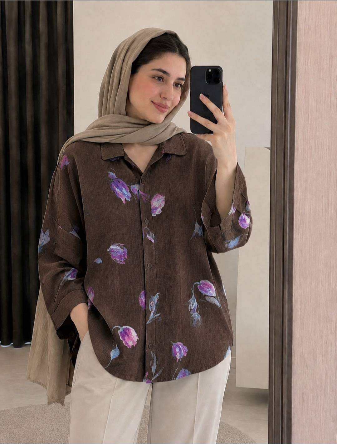 شومیز مانتویی پریماه جنس لنین ایتالیایی درجه یک😍♥کد22916 آرات