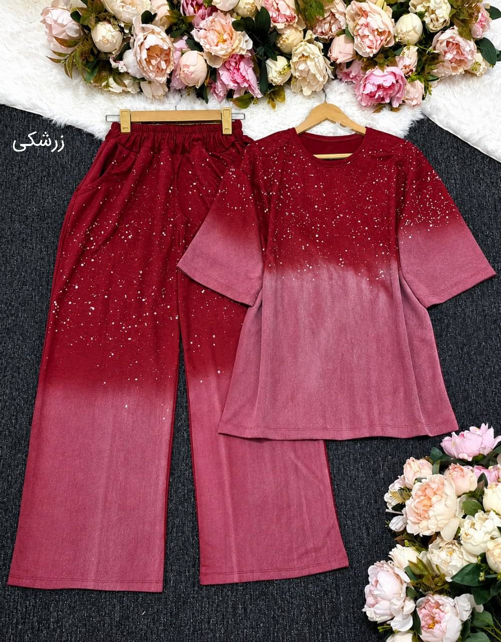 ست تیشرت شلوار کهکشان در رنگبندی 🎀🎀کد۳۳۸۸ مدلند