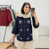 شومیز گلدوزی بارانا🌿با رنگ بندی و کیفیت عالی ✅والی22189