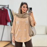 شومیز گلدوزی بارانا🌿با رنگ بندی و کیفیت عالی ✅والی22189