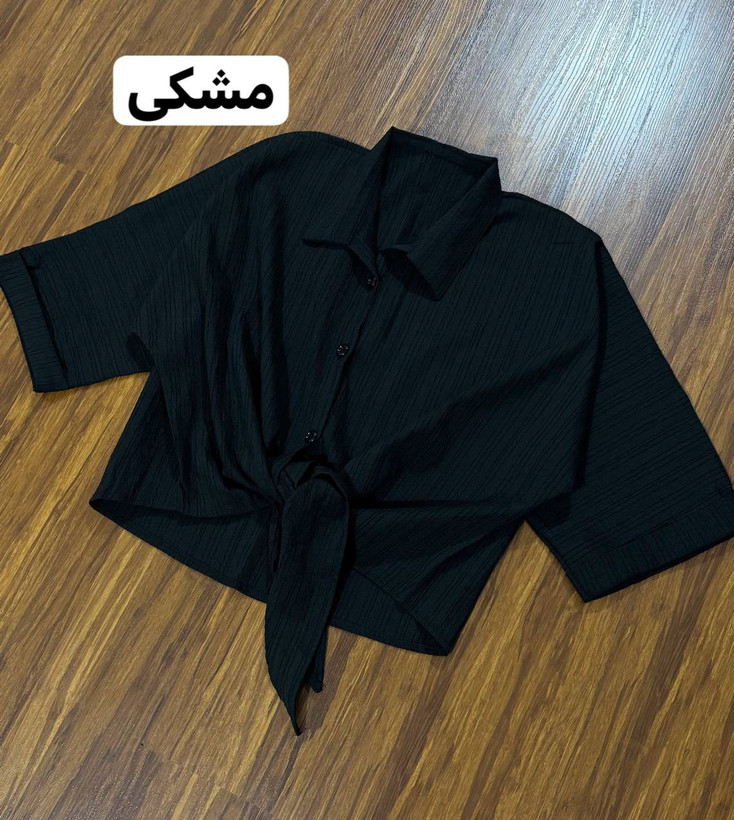 شومیز باکسی گرهای 🌿 با رنگ بندی و کیفیت عالی ✅ چیچک22925