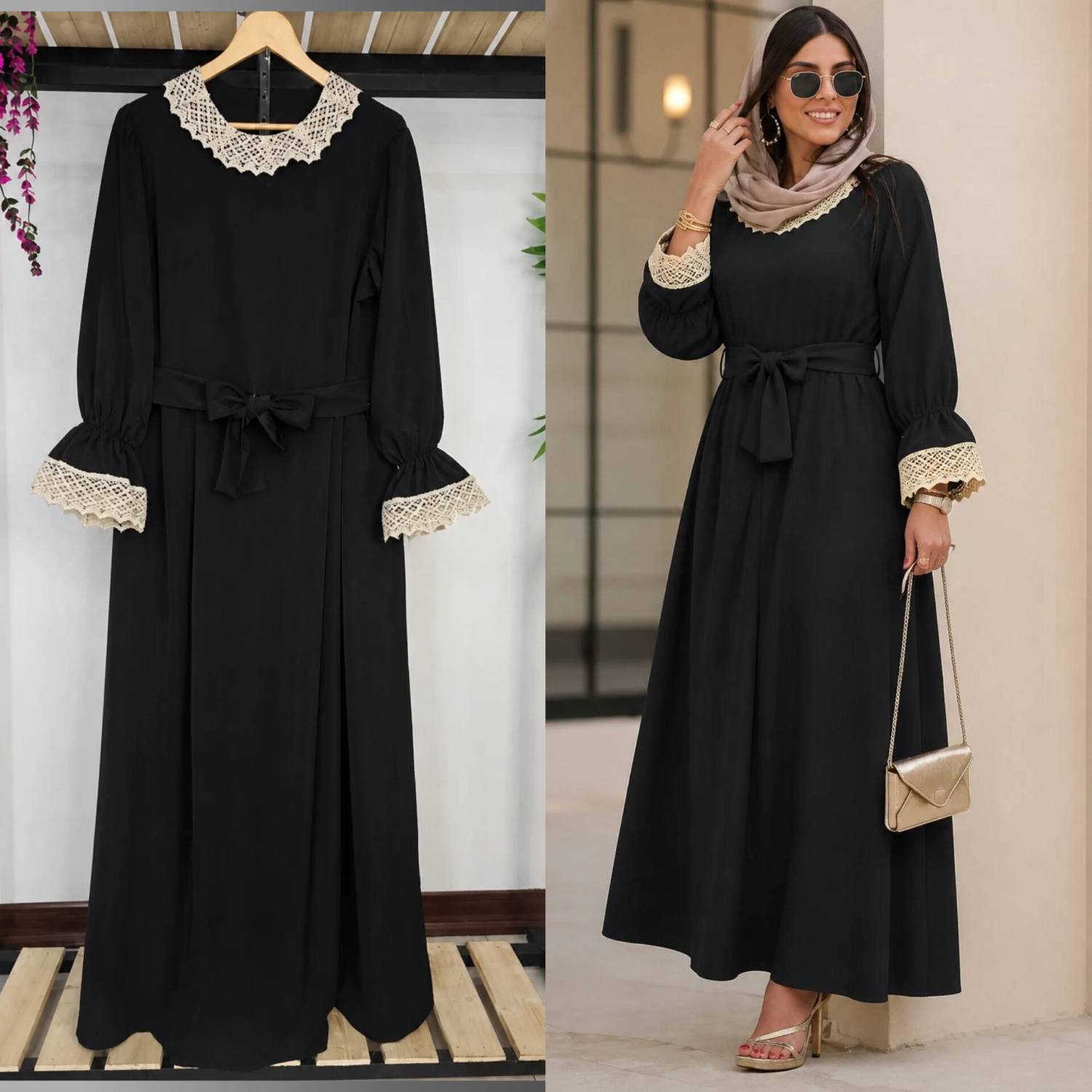 عبا آیسان الیزه جت بلک  🎀🎀کد۱۶۱۲۶ ستشو