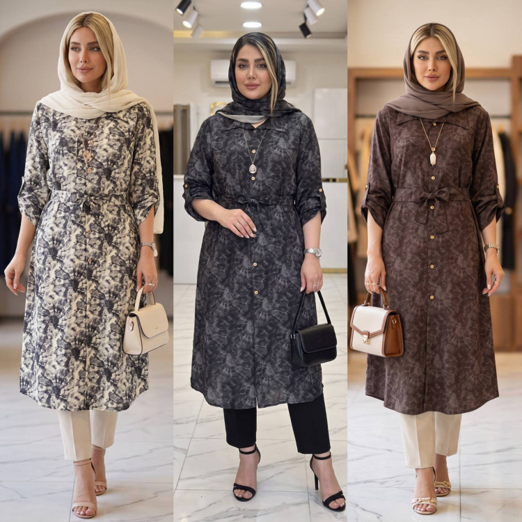 مانتو گازوئیلی آوینا ✅با رنگ بندی و کیفیت عالی ✅والی21038