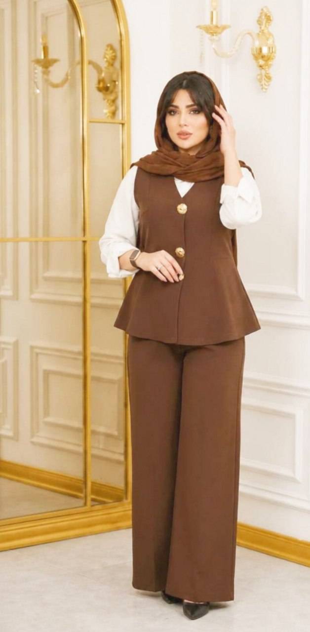 وست و شلوار نازلی 🌿 با رنگ بندی و کیفیت عالی✅ سیمو23010