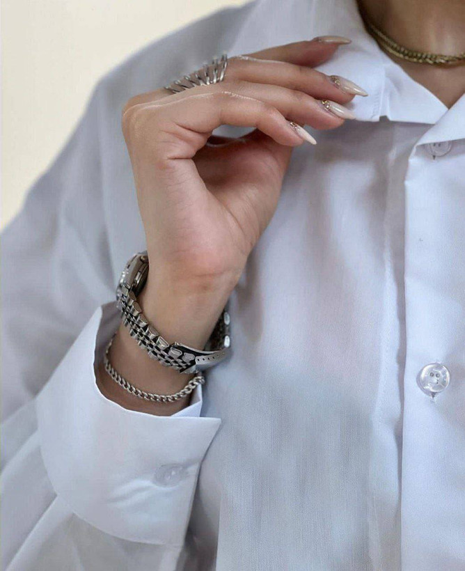 شومیز داکرون سفید🌿 با کیفیت عالی ✅سیمو16163