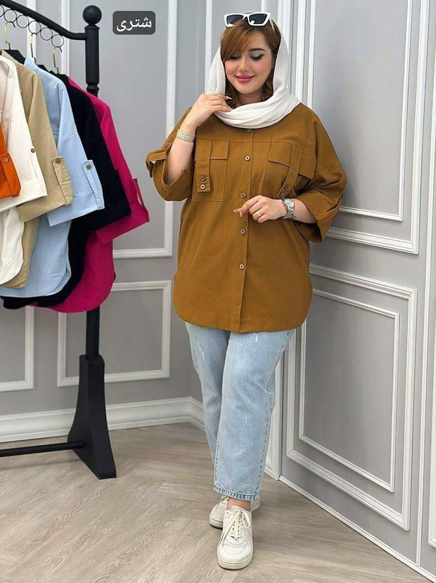 مانتو جیب صلیبی لمپارد🌼با رنگ بندی و کیفیت عالی ✅ شایسته9570