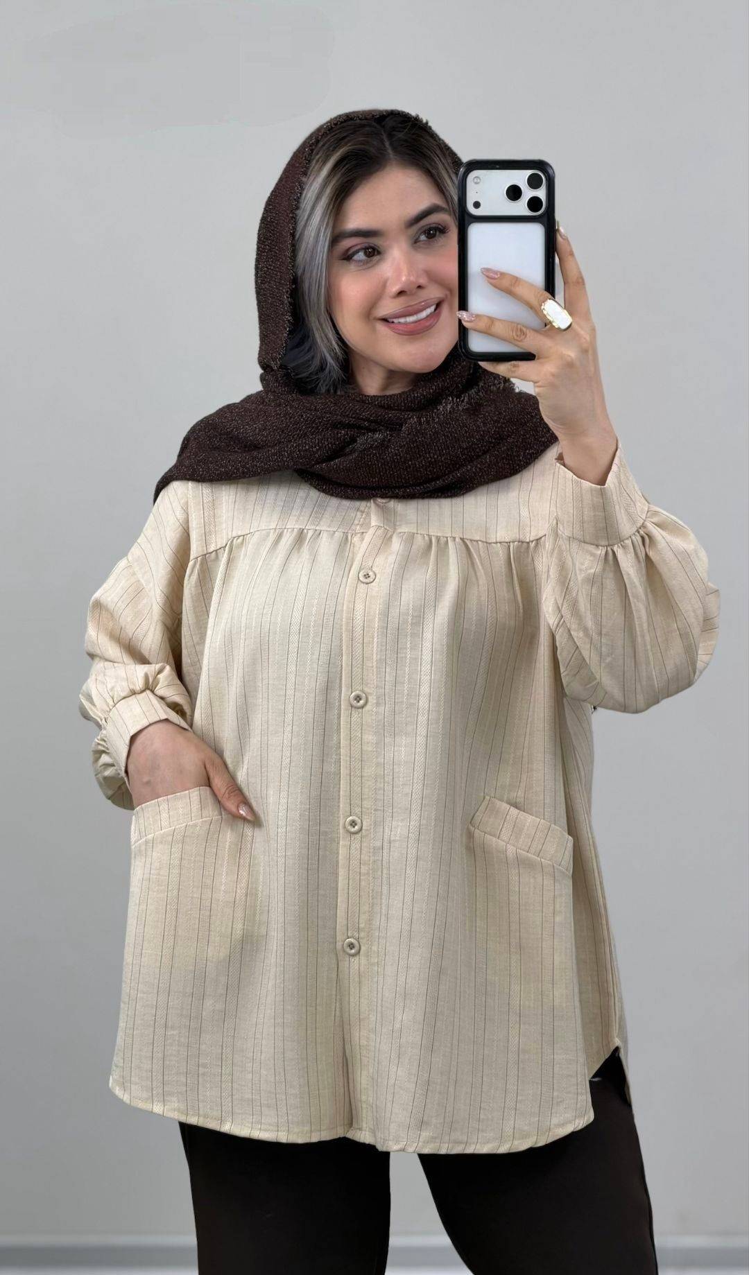 شومیز مدل الیانا🌿با رنگ بندی و کیفیت عالی ✅ ساری22700