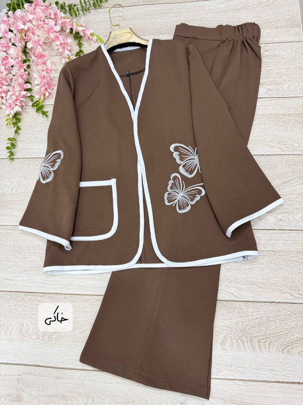 مانتو شلوار ستاره جنس مازراتی🥰✅کد 12952 طاها
