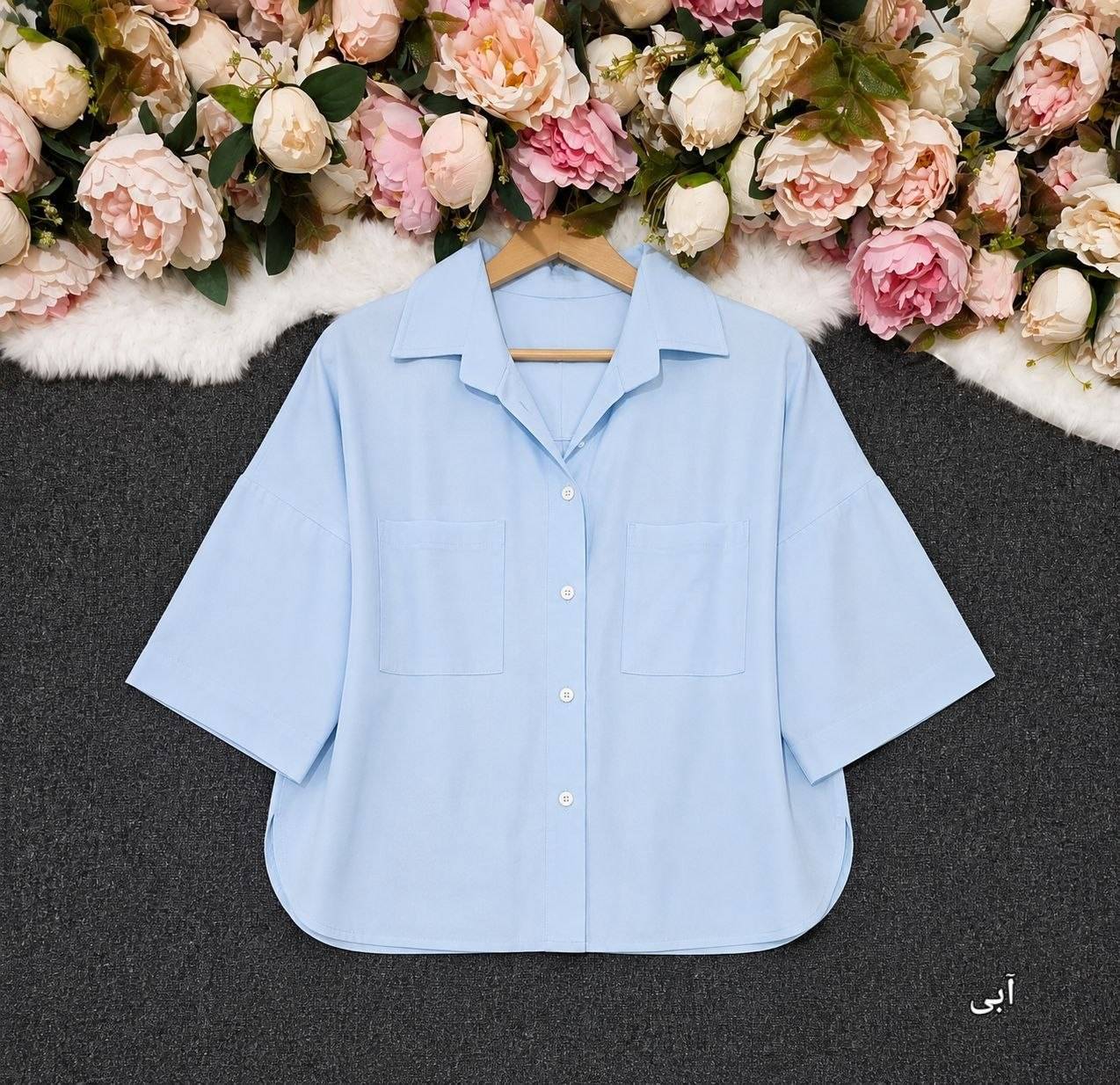 شومیز مانتویی ترانه با کیفیت پارچه عالی😍♥کد 22635 آرات
