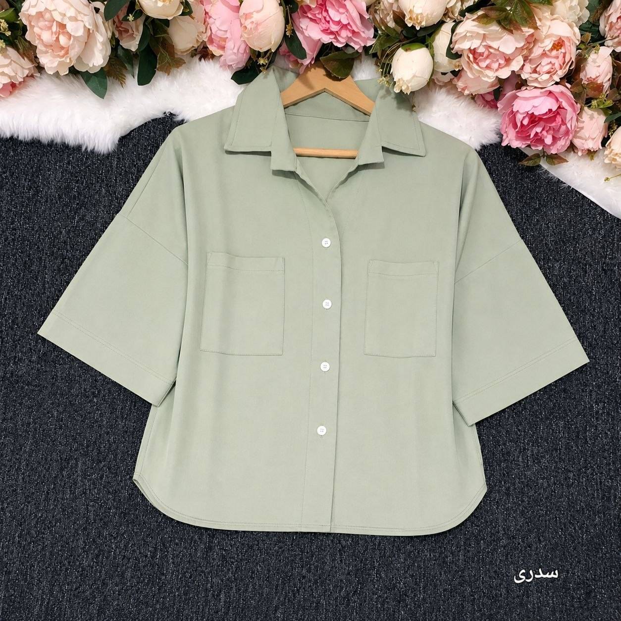 شومیز مانتویی ترانه با کیفیت پارچه عالی😍♥کد 22635 آرات