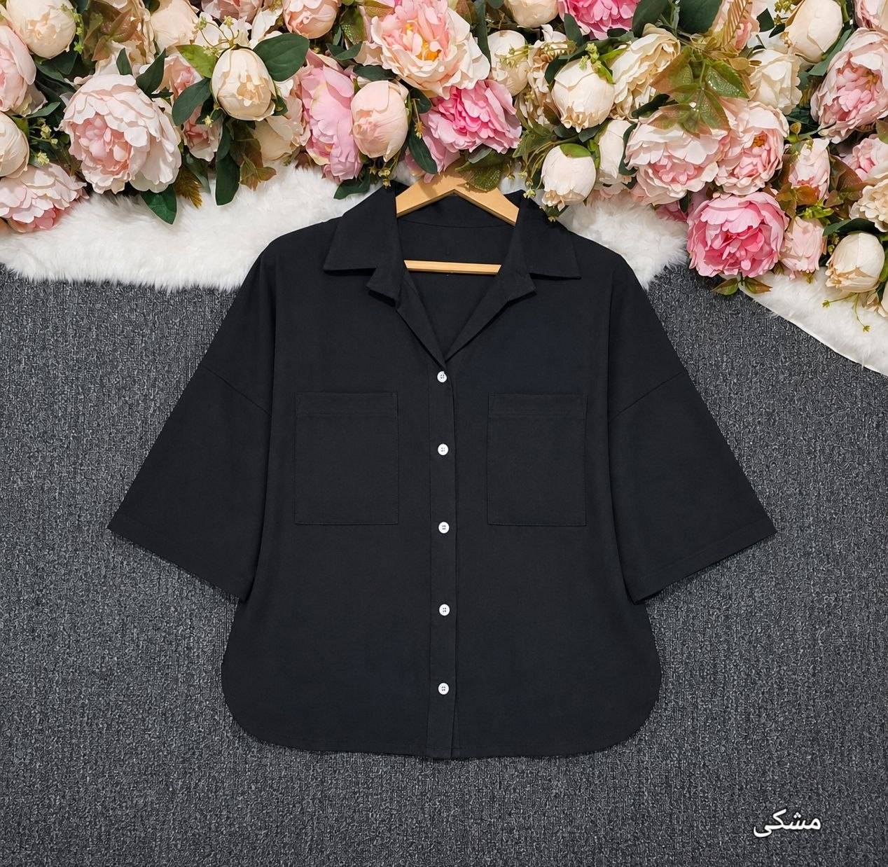 شومیز مانتویی ترانه با کیفیت پارچه عالی😍♥کد 22635 آرات
