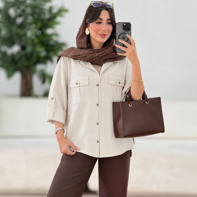 شومیز دیپلمات مهنا 🌿 با رنگبندی و کیفیت عالی ✅والی10369