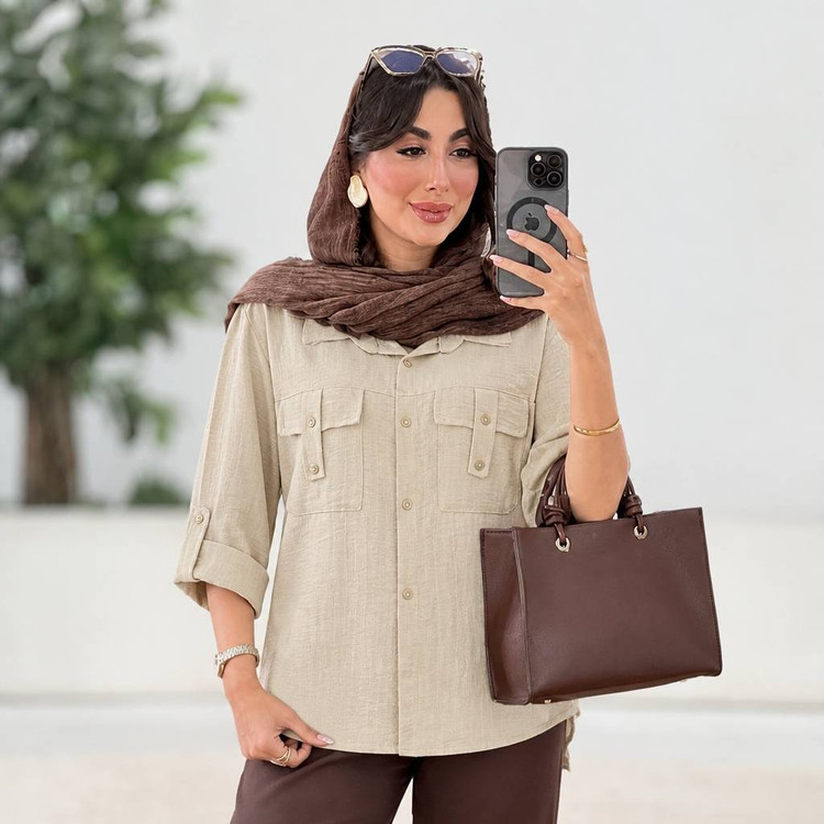 شومیز دیپلمات مهنا 🌿 با رنگبندی و کیفیت عالی ✅والی10369