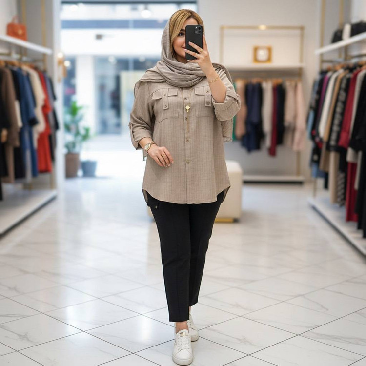شومیز دیپلمات مهنا 🌿 با رنگبندی و کیفیت عالی ✅والی10369