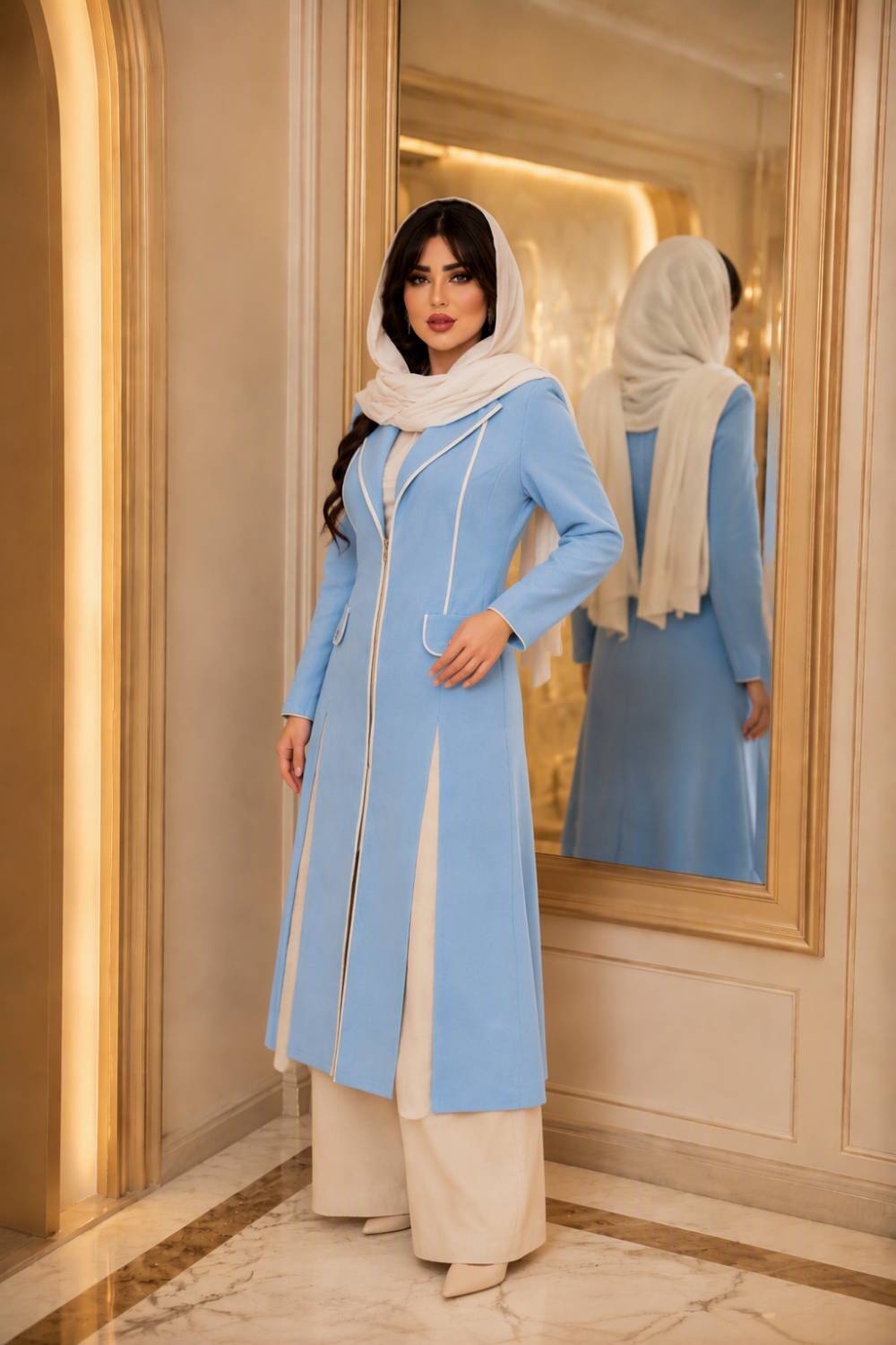 مانتو بلند یکتا جنس مازراتی😍👌🏻کد 21482 ناز