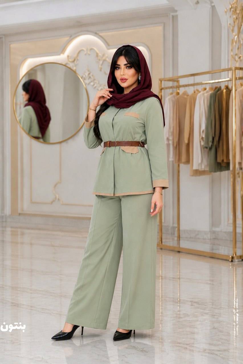 کت و شلوار مینو در رنگبندی🥰♥کد 16398 ناز